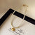 Modern Chinese East Asia Symbol Geometric Artificial Pearl Electroplating Necklaces