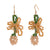 Fashion Pineapple Bowknot Fruit Stainless Steel Electroplating Earrings