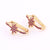 Niche Women Geometry U-Shape Copper Zircon Inlay Earrings