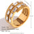 Expressive Fashion Circle Geometric Stainless Steel 18K Gold Plated Rings