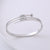 Moderate Luxury Circle Stainless Steel Diamond Inlay Bangles