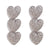 Fashion Heart Geometric Stainless Steel 18K Gold Plated Stud Earrings