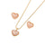 Fashion Heart Heart Stainless Steel Electroplating Necklaces