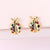 Ladybug Insect Copper Diamond Inlay Earrings