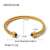 Women IG Style Geometric Stainless Steel 18K Gold Plated Bracelets