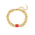 Women Fashion Geometric Stainless Steel 18K Gold Plated Bracelets