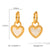 IG Style Heart Geometric Stainless Steel Electroplating Earrings