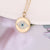 Women Eye Wave Stainless Steel Diamond Inlay Pendants