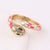 IG Style Women Diamond Metal Geometric Copper Electroplating Rings