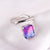 IG Style Women Quadrilateral Geometric Zircon Inlay Diamond Inlay Rings