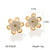 IG Style Flower Geometric Stainless Steel Electroplating Earrings