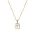 Minimalist Letter Number Text Stainless Steel 18K Gold Plated Necklaces