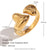 Fashion Creative Circle Geometric Heart Stainless Steel 18K Gold Plated Rings