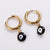 Ethnic Eye Geometric Stainless Steel Resin Earrings