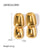 Maillard Quadrilateral Titanium Steel 18K Gold Plated Earrings