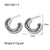 IG Style Circle Geometric Stainless Steel 18K Gold Plated Earrings