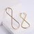 Natural Women Letter Country Style Cattle Geometric Stainless Steel Electroplating Earrings