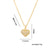 Moderate Luxury Heart Titanium Steel 18K Gold Plated Necklaces