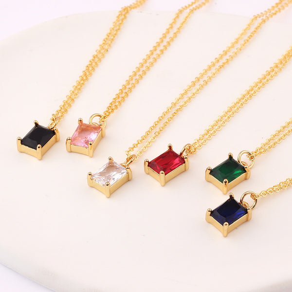 IG Style Women Quadrilateral Chinese Zodiac Animal Copper Electroplating Necklaces