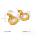 IG Style Circle Round Triangle Geometric Stainless Steel Electroplating Earrings