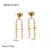 IG Style Droplet Geometric Stainless Steel 18K Gold Plated Earrings