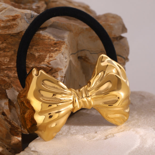 Bowknot Stainless Steel Electroplating Hair Ties