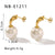 IG Style Sphere Droplet Stainless Steel Electroplating Earrings