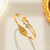 Natural Titanium Steel 18K Gold Plated Bangles