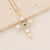 Fashion Cross Copper Zircon Inlay Pendants