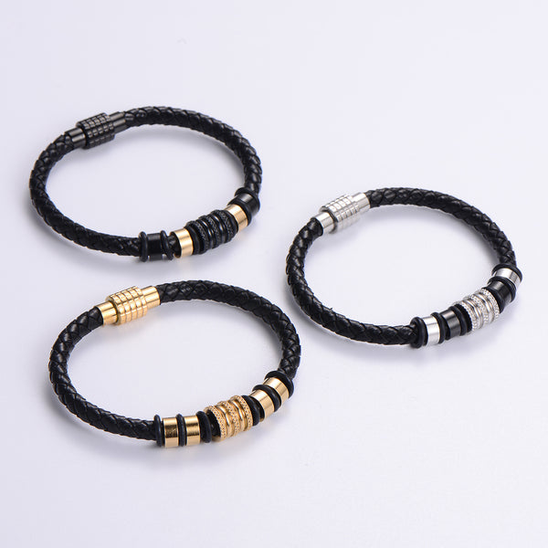 Cute & Edgy Men Irregular Rhombus Titanium Steel Electroplating Bracelets