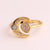 Refreshing Women Moon Star Copper Electroplating Rings