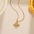 Moderate Luxury Geometric Titanium Steel 18K Gold Plated Necklaces