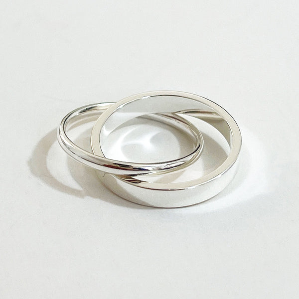 925 Sterling Silver Women IG Style Round Silver Electroplating Rings