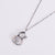 Natural Women Metal Diamond Heart Stainless Steel Electroplating Pendants