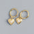 925 Sterling Silver Minimalist Women Heart Heart Silver Diamond Inlay Earrings