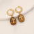 IG Style Cross Stainless Steel Electroplating Earrings