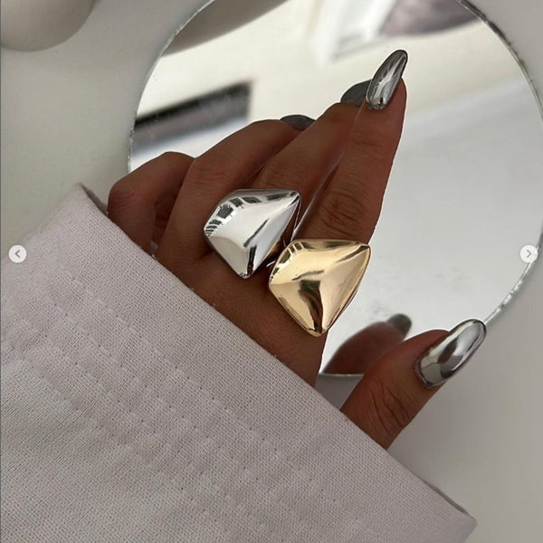 IG Style Triangle Stainless Steel Electroplating Rings