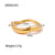 Women IG Style Circle Geometric Stainless Steel 18K Gold Plated Rings