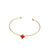 Elegant Ellipse Stainless Steel 18K Gold Plated Bangles