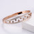 Fashion Women Metal Diamond Heart Titanium Steel Electroplating Bangles