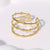 Open Ring Refreshing Bamboo Stainless Steel Electroplating Rings