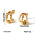 IG Style Geometric Layered Stainless Steel PVD 18K Gold Plating Drop Earrings