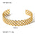 IG Style Mesh Pleated Chain Irregular Twisted Tassel Stainless Steel Electroplating Bangles