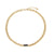 Minimalist Stripe Circle Geometric Stainless Steel 18K Gold Plated Necklaces