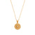 Fashion Round Geometric Stainless Steel 18K Gold Plated Necklaces