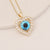 Expressive Eye Heart Copper Electroplating Pendants