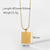 IG Style Letter Geometric Stainless Steel 18K Gold Plated Necklaces