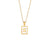 Fashion Quadrilateral Zodiac Sign Stainless Steel 18K Gold Plated Necklaces