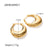 IG Style Irregular Geometric Stainless Steel 18K Gold Plated Earrings