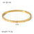 IG Style Circle Stainless Steel Diamond Inlay Bangles